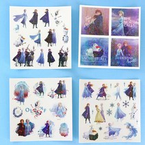 TTW5D21A0 아동미술학원 생일 나만의만들기 예쁜 일러스트 디자인 데코 문구 어린이 주문 단체 그림 다이어리꾸미기 왕국 글자제작 종류 꾸미기 셀프 플래너 다이어리 카드 그래픽 선물 글씨 캐릭터 겨울 스티커 보호, 3.겨울왕국2_미티클
