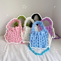 자이언트얀 빅얀 벨벳 망고실 가방 루피실 왕모찌실 핑거니팅 뜨개실 만들기, 벨벳 자이언트얀/7. 벨벳 초코 브라우니