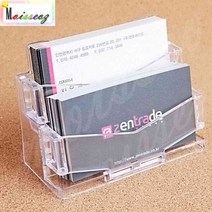 SBAKN 2단 디자인 명함꽂이 검정 메모홀더 아크릴받침대, 파랑