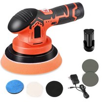 차량용 무선 듀얼 광택기 미니 폴리셔 12V 자동차 2500-5000rpm 폴리싱 머신 전기 왁스 도구 무소음 6 가, 01 1 set