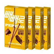 롯데 초코필드 빼빼로 53g 4개 빼빼로데이 탕비실 어린이집 수능 사무실간식 주전부리 하트