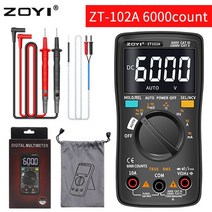 ZOYI ZT-102/102A 디지털 멀티 미터 6000 카운트 TRMS 백라이트 AC/DC 전류계 전압계 옴 휴대용 전압 다기능 테스터, [05] ZT-102 standard