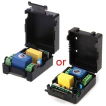 리모컨 찾기 RF 무선 제어 스위치 AC 220V 10A 지능형 가정용 315Mhz 키트 용 1 채널 미니 수신기 송신기, 01 Black