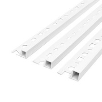 PVC 사각 L자 재료분리대(백색) 3사이즈(8 10 12mm) 2.4M _철물 몰딩 마루몰딩 바닥타일 타일마감 마감재 꼼꼼이 코너비드 ㄱ자, 8mm용