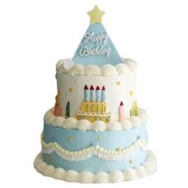 2단 케이크 모형 생일 기념일 만화 웨딩 맞춤 제작, B형아래-8인치 위-6인치 층높이10-12cm