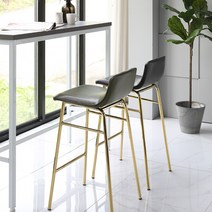 인홈즈 유광 골드 홈바의자 아일랜드식탁의자, 블랙