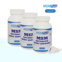 MSN 관절영양제 옵티 MSM 엠에스엔 디메틸설폰 식용유황 먹는유황 3통