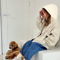 리틀콜리 배색점퍼