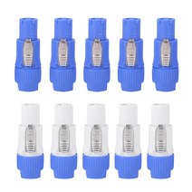 10pcs/lot NAC3FCA Speakon 플러그 3 핀 남성 파워 콘 커넥터 20A 250V AC 전원 플러그 커넥터 블루와 화이트, 보여진 바와 같이, 하나