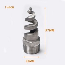 수나사 풀 콘 나선형 제트 노즐 316L 스테인리스강, 1 인치