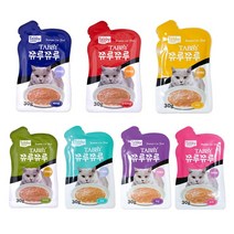 말썽쟁이여름 쮸루쮸루 고양이 아기고양이 길고양이 츄르 추르 츄루 간식 츄잉 파우치 12개 1BOX, 연어 30g (12개)