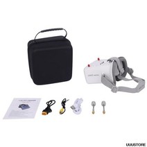 드론고글 DMKR 008 프로 FPV 고글 5.8GHz 40ch 수신기 3.7V/2000mAh 배터리 4.3 인치 HD LCD 16:9 RC 레이, 01 white