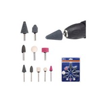 10P 추지석 연마세트 드릴용 연마석 샌딩 사포 원통, 10P 추지석 연마세트 드릴용 연