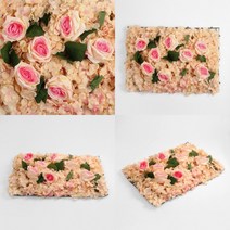 요비월드 조화 꽃벽 60X40CM 웨딩포토부스 포토월 조화장식