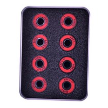 8 pcs 프리미엄 스틸 스케이트 보드 베어링 abec 11 스쿠터 롱 보드 인라인 스케이트 휠 롤러 스케이트 쿼드, 강철, 빨간색