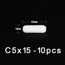 학습용 PTFE 마그네틱 교반기 바 원통형 교반 C 타입 실험실 화학 믹서 흰색 스핀 10 개, C5x15mm-10pcs