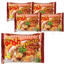 월드푸드 태국 라면 마마 인스턴트 라이스 누들 무남톡 플레이버 MOO NAM TOK, 5개, 55g