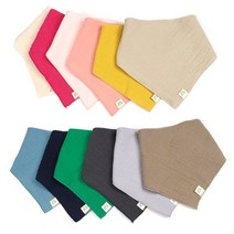 삐까부 요루거즈 솔리드 유아 아동 아기 스카프빕 턱받이 침수건, 스카프빕_무지_베이지