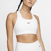 [국내매장판] 나이키 스우시 여성 미디엄 서포트 일체형 패드 스포츠 브라 / BV3637-100