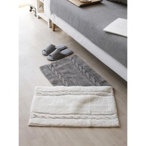 부드럽고 폭신한 아이공부방 순면 발매트 소파매트 바닥쿠편매트 다용도실 현관매트, 아이보리