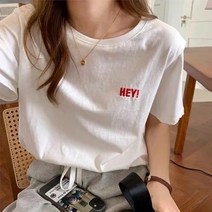 반팔 티녀루즈핏 봄여름 하프 반팔 상의