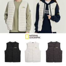 2022 F/W 내셔널지오그래픽 남자 여성 경량 패딩 조끼 구스 다운 베스트 모듈라