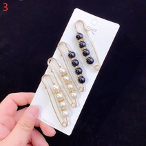 크리스탈 브로치 허리 버클 카디건 청바지 페이드 방지 핀 여성 스웨터 코트 추락 진주 옷 장식, [07] set 3