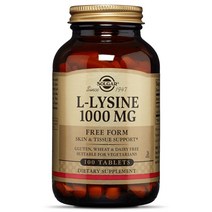 솔가 L-라이신 1000mg 타블렛 글루텐 프리 비건, 100개입, 1개