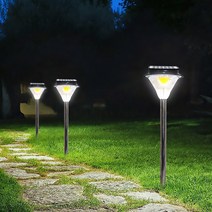 태양광 120 LED 정원등 태양열 밝은 조명 전등 가로등 전구, 말뚝_흰빛
