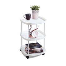 디모어 모던 3단 무빙 트롤리 보조 테이블 선반, 화이트