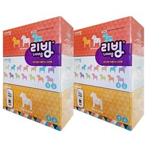 리빙 미용티슈 200매 3개입x2팩~8팩(1박스)/케이에이치커머스, 3개입x2팩