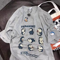 새는 것을 줍다 전문점 철회함 마름질 잔품명세서 Dora A꿈 프린팅반팔티셔츠 여성 상의