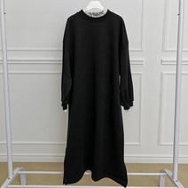 마이시즌 여성용 레이스포인트기모 원피스