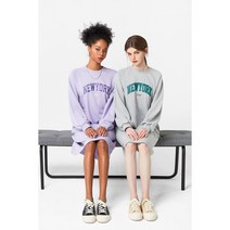 [아키클래식]귀엽고 여성스러운 루즈핏 NEWYORK 로고 원피스 5종