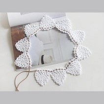 핸드메이드 뜨개질 내추럴 포인트가랜드 사진꽂이