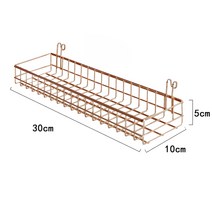 철조망 소품 진열대 액세서리 전시 뜨거운 판매 북유럽 그리드 사진 벽 황금 와이어 메쉬 단철 장식 로즈 메탈릭 컬러 침실 임대, 없음, 9. 로즈 골드 걸이 바구니 30*10*5