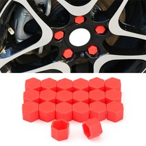 휠 너트 호환 Alfa Romeo Giulia Stelvio MiTo Tonale ALFA 4C Disco Volante 용 자동차 휠 볼트 보호 캡, 02 19mm Red