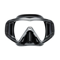 스쿠바프로 마스크 크리스탈 뷰, 블랙 + 실버