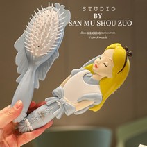 디즈니 엘리스 헤어 브러쉬 에어 쿠션 정전기방지 빗