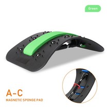 등 마사지 스트레처 매직 스트레치 자세 치료 피트니스 장비 카이로프랙틱 도구 척추 허리 통증 완화, [02] A-C Green