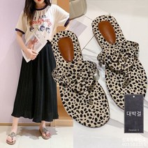 명양피프 40대 호피무늬 쪼리 편한1cm샌들 m5037p219