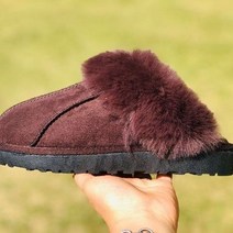 포근한 겨울 스웨이드 털슬리퍼