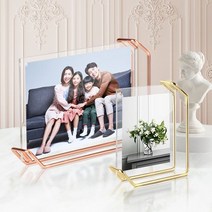 리브리움 탁상액자 가족사진 결혼 투명아크릴 틀 제작_선물 - 2022958EA, 쿠팡 2 골드 대