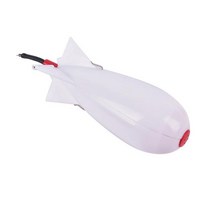 중첩 장치 낚시 미끼 피더 로켓 던지기 플로트 도구 스테인레스 스틸 재질 무게 g, 하얀, 1개
