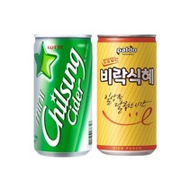 미니캔세트_칠성사이다15개+팔도 밥알없는 비락식혜15개, 1세트