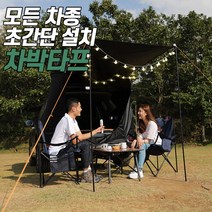 FYC 차량용 차박 도킹 꼬리 트렁크 텐트 카쉘터, 블랙코팅 확장형, L