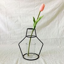 아크릴 세라믹 인테리어 도자기 화병 꽃병 홈 파티 장식 레트로 철 라인 꽃 금속 식물 홀더 현대 솔리드 홈 장식 북유럽 스타일 철, g