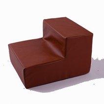 엔터펫 커버분리형 인조가죽 방수 강아지계단, 브라운
