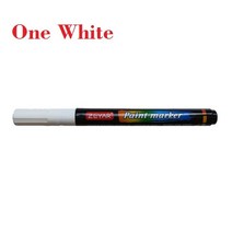 0.7mm 엑스트라 파인 팁 아크릴 페인트 마커 펜 방수 잉크 흐름 부드럽게 블랙 화이트 컬러 신발바위에 만, 01 One White