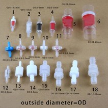 블로우오프밸브 배기 흡기 머플러 튜닝 플라스틱 편도 비 복귀 물 밸브 워터 스톱 인라인 유체 체크 연료, 01 2 Pcs_11 12